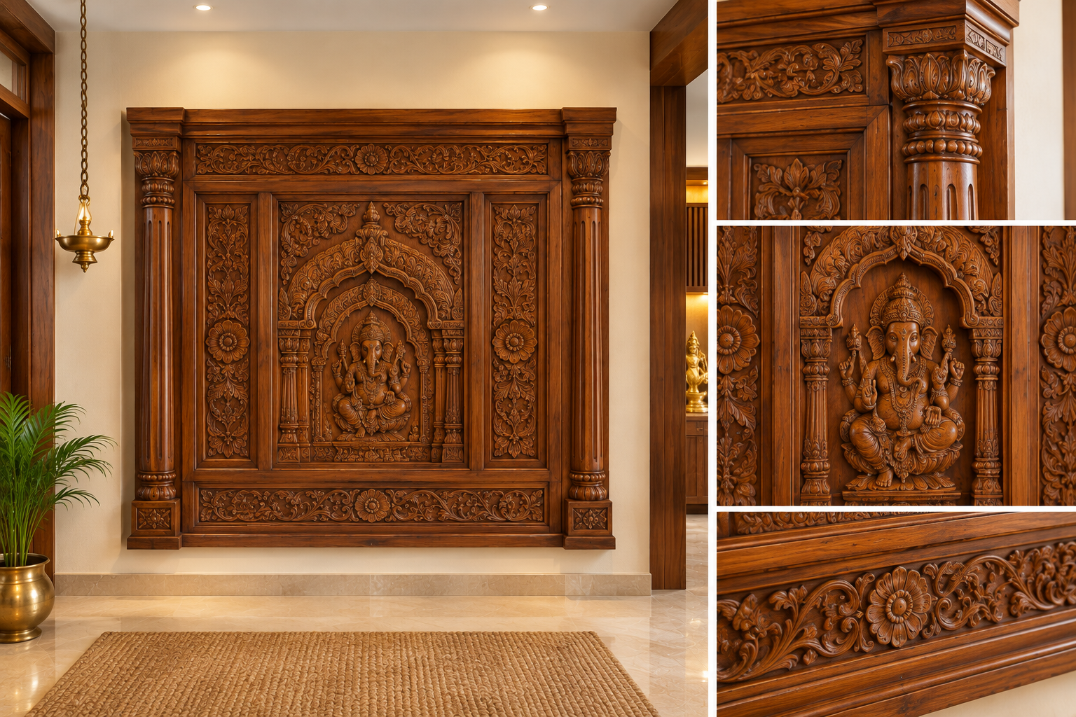 Carved Wooden Antique Bracket